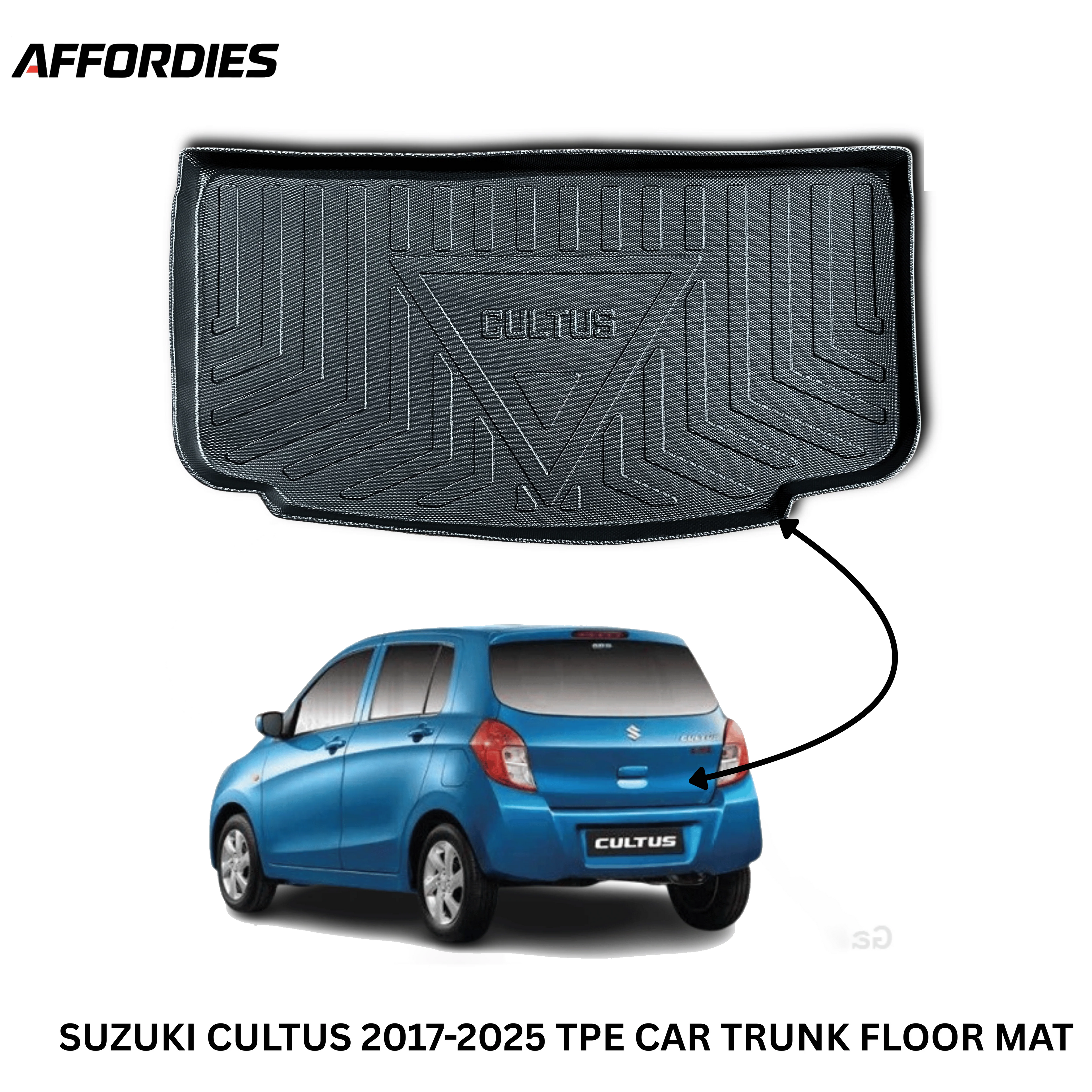 Suzuki Cultus 2017–Present 9D TPE Trunk Mat