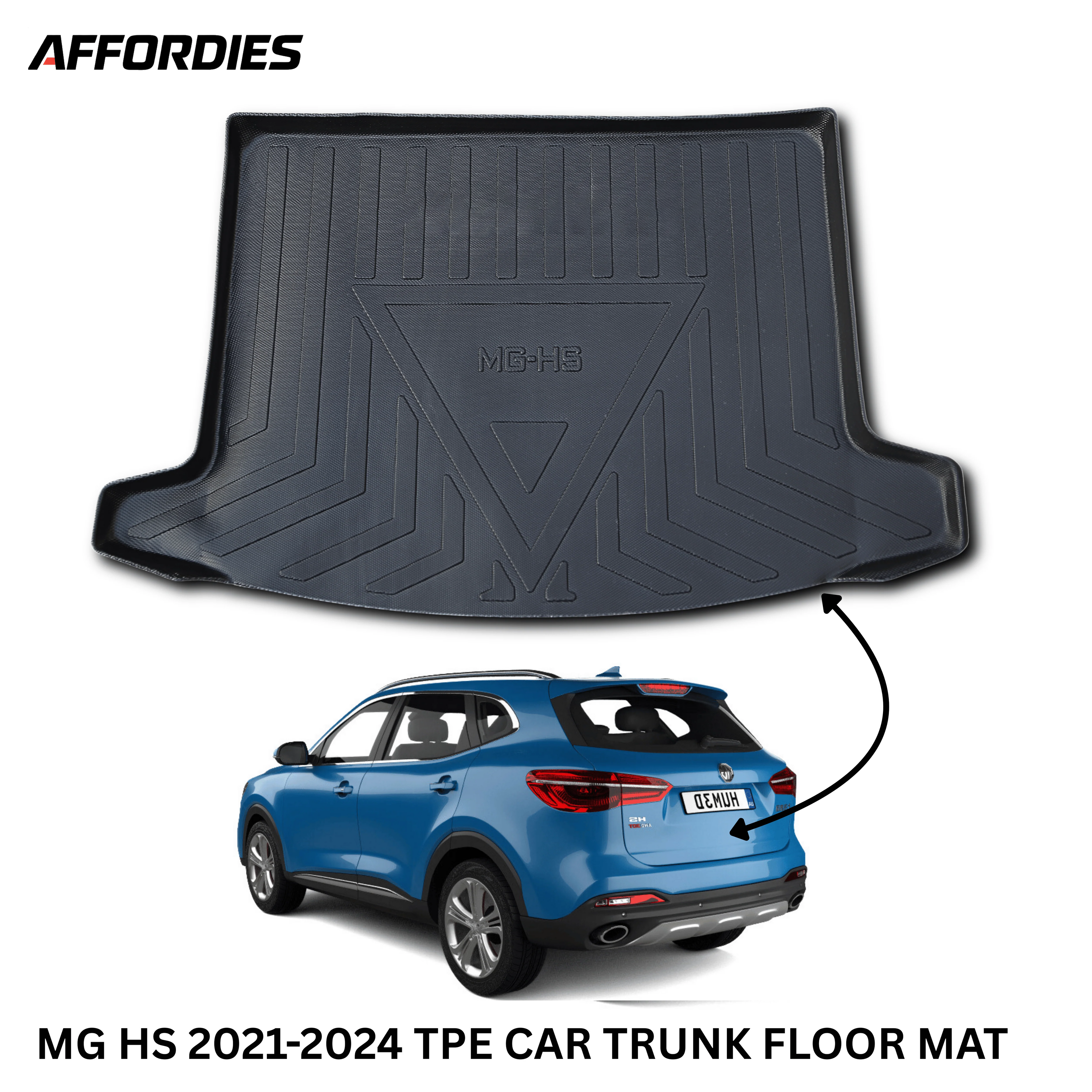 MG HS 2021–2024 9D TPE Trunk Mat