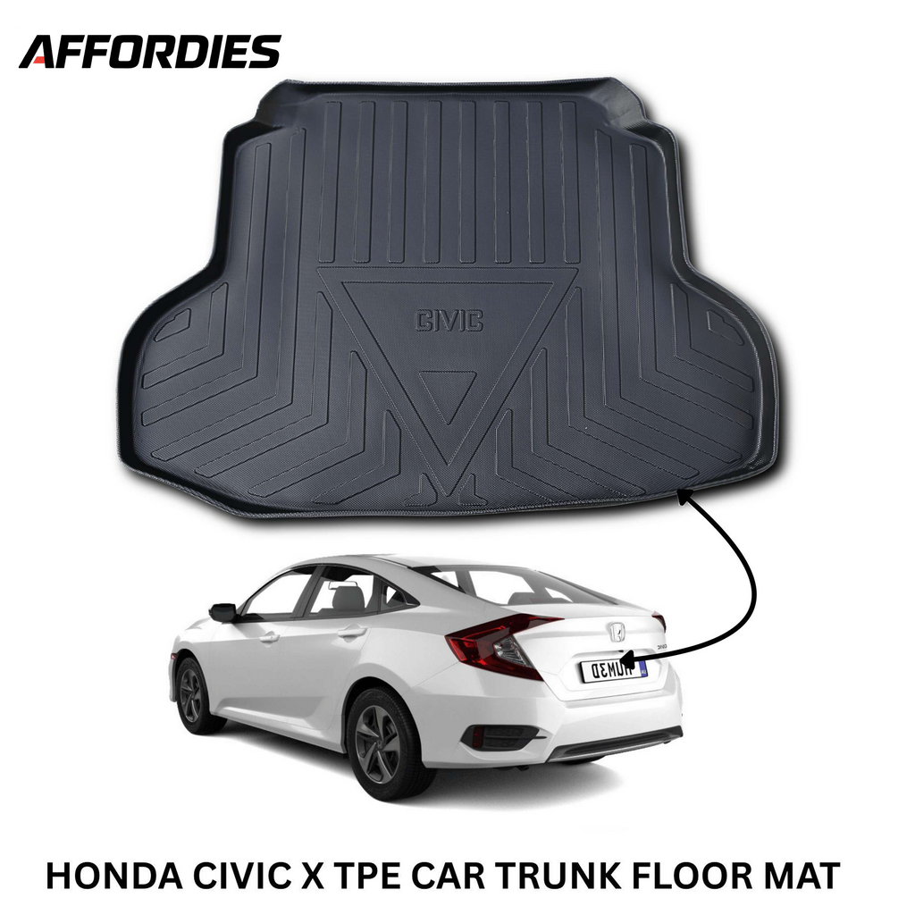 Honda Civic X 2016–2021 9D TPE Trunk Mat