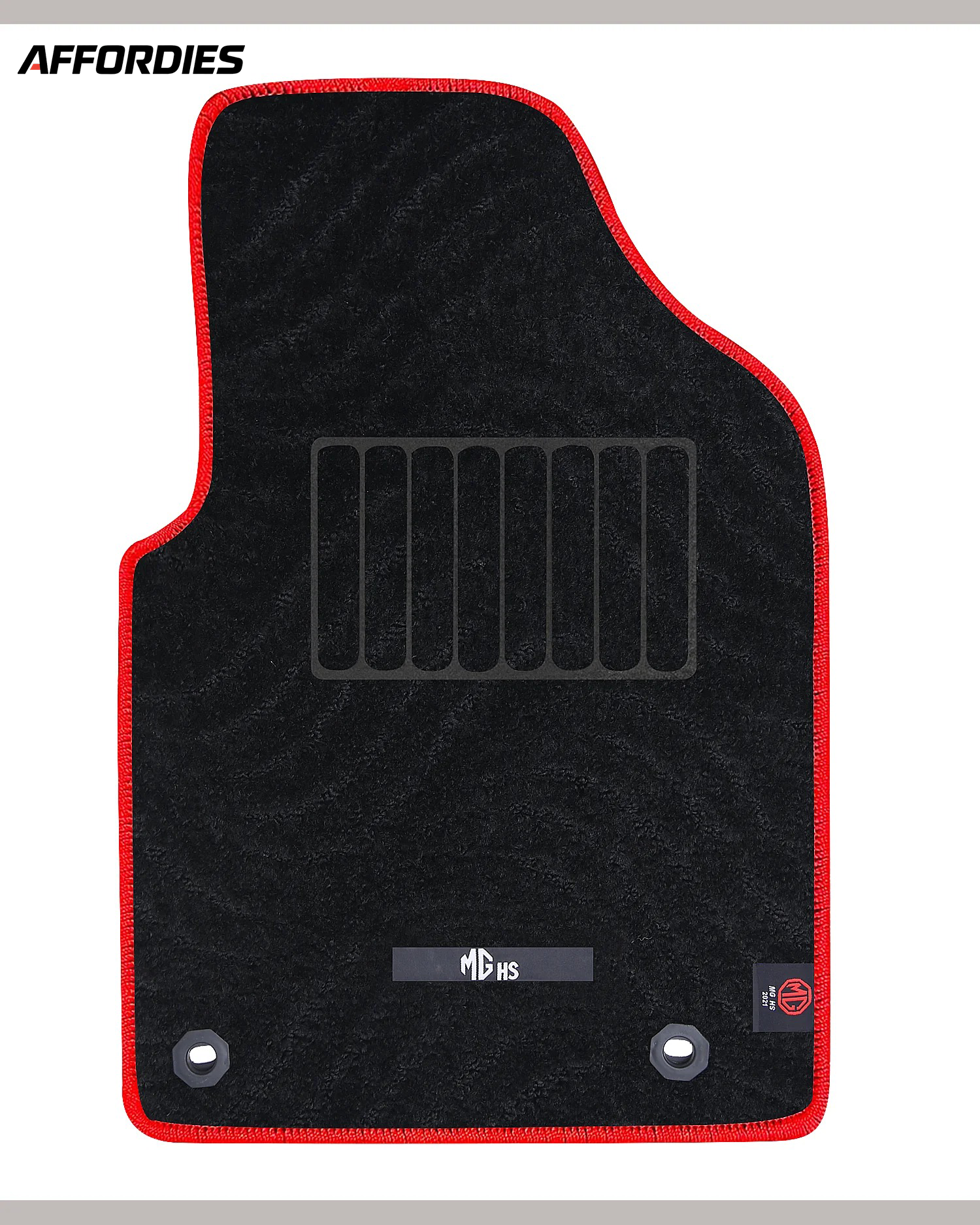 MG HS 2021-Present Premium Carpet Red Outline Car Floor Mat