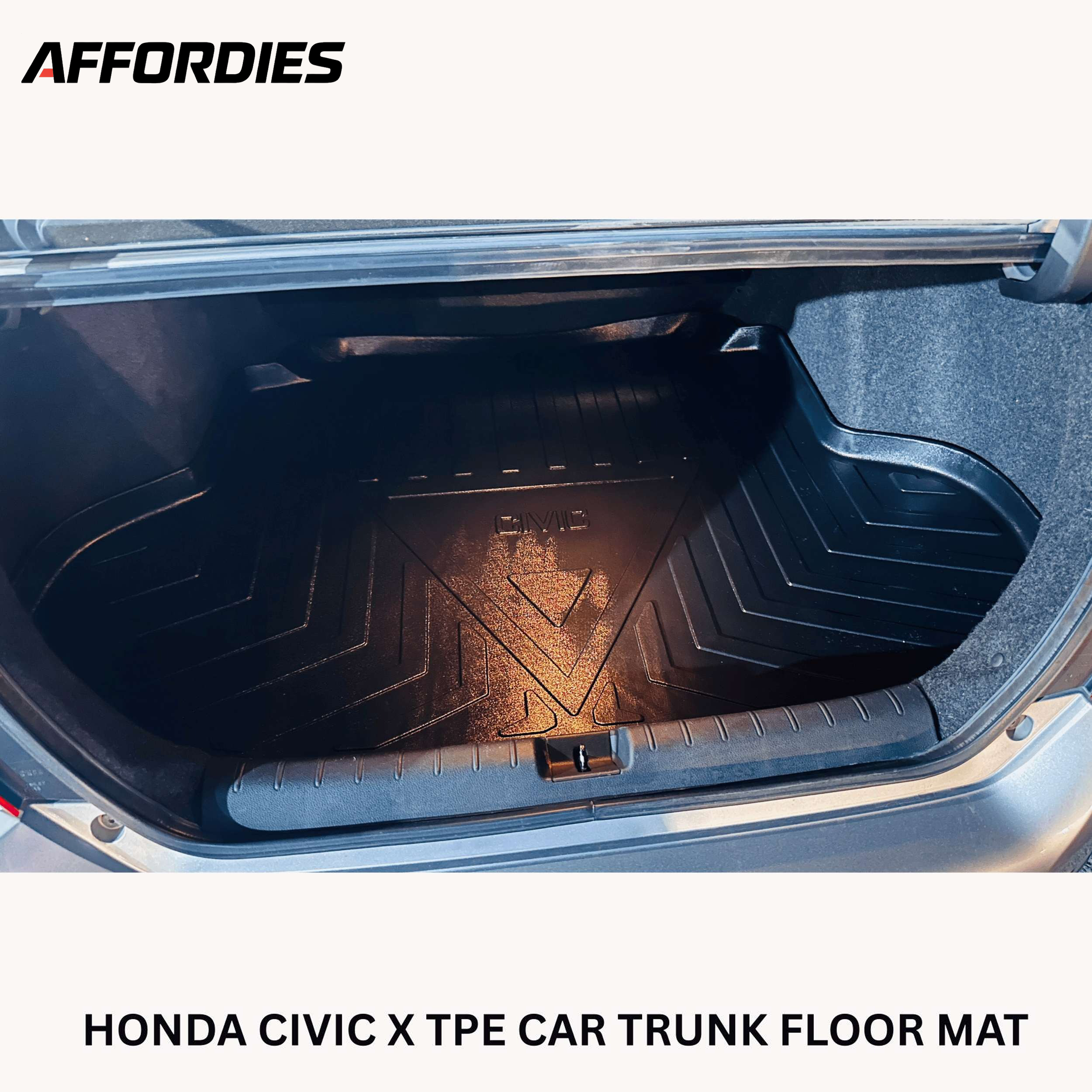 Honda Civic X 2016–2021 9D TPE Trunk Mat