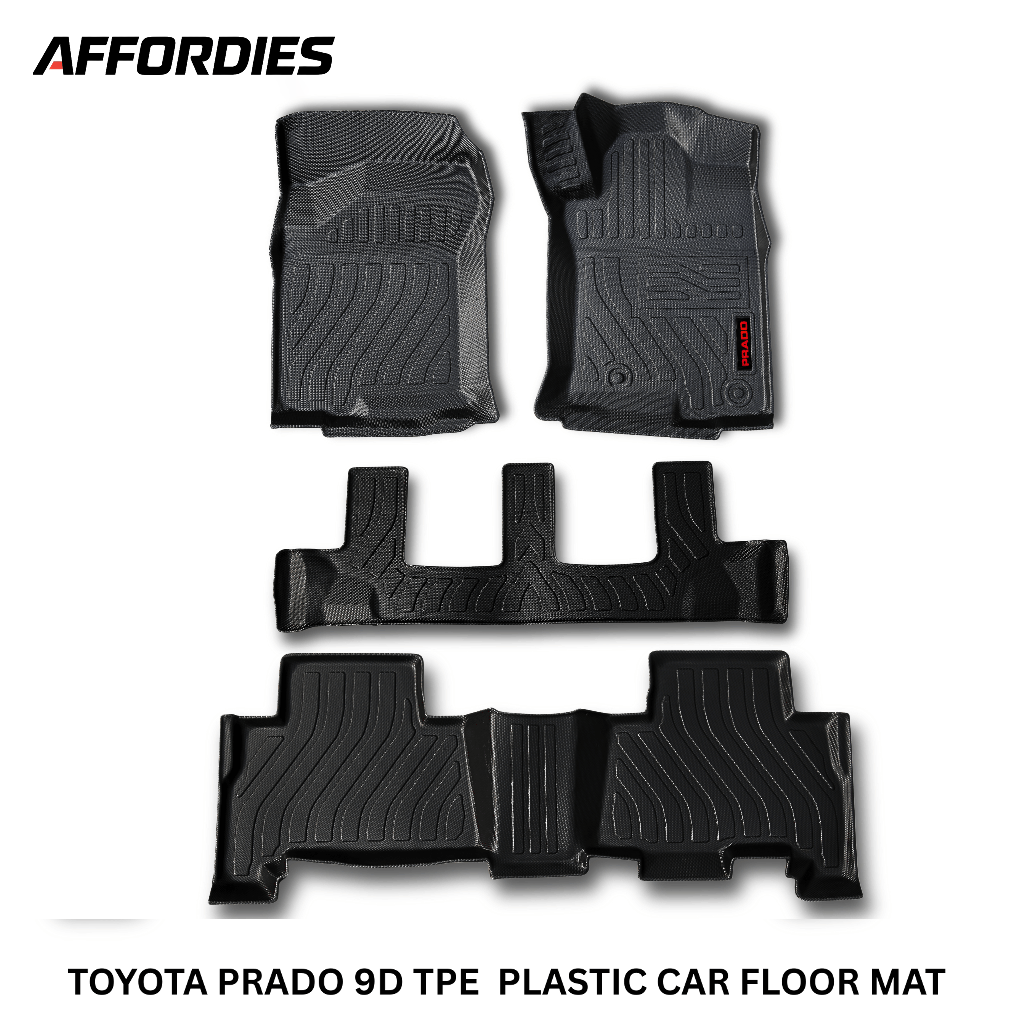 Toyota Prado FJ150 2009–2024 9D TPE Floor Mats