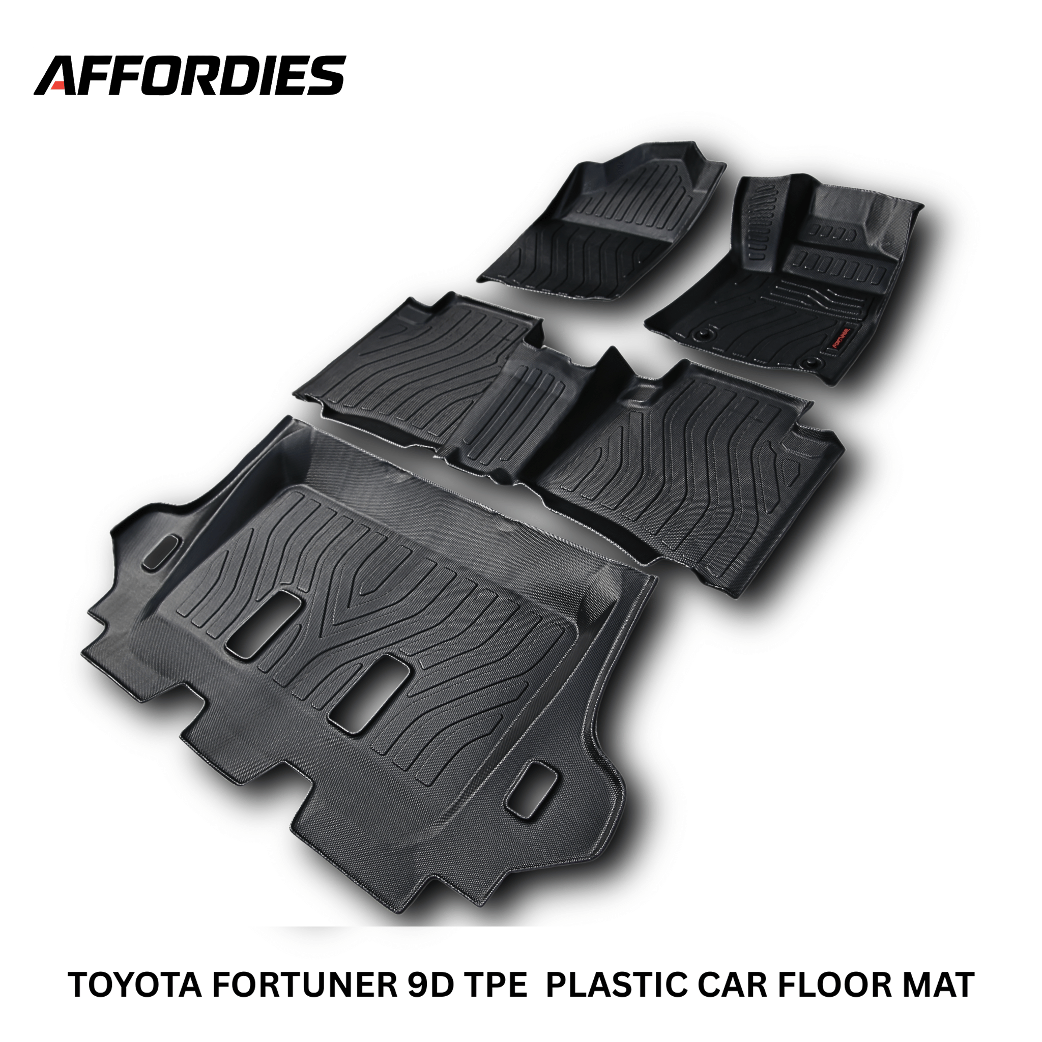 Toyota Fortuner 2016–2024 9D TPE Floor Mats