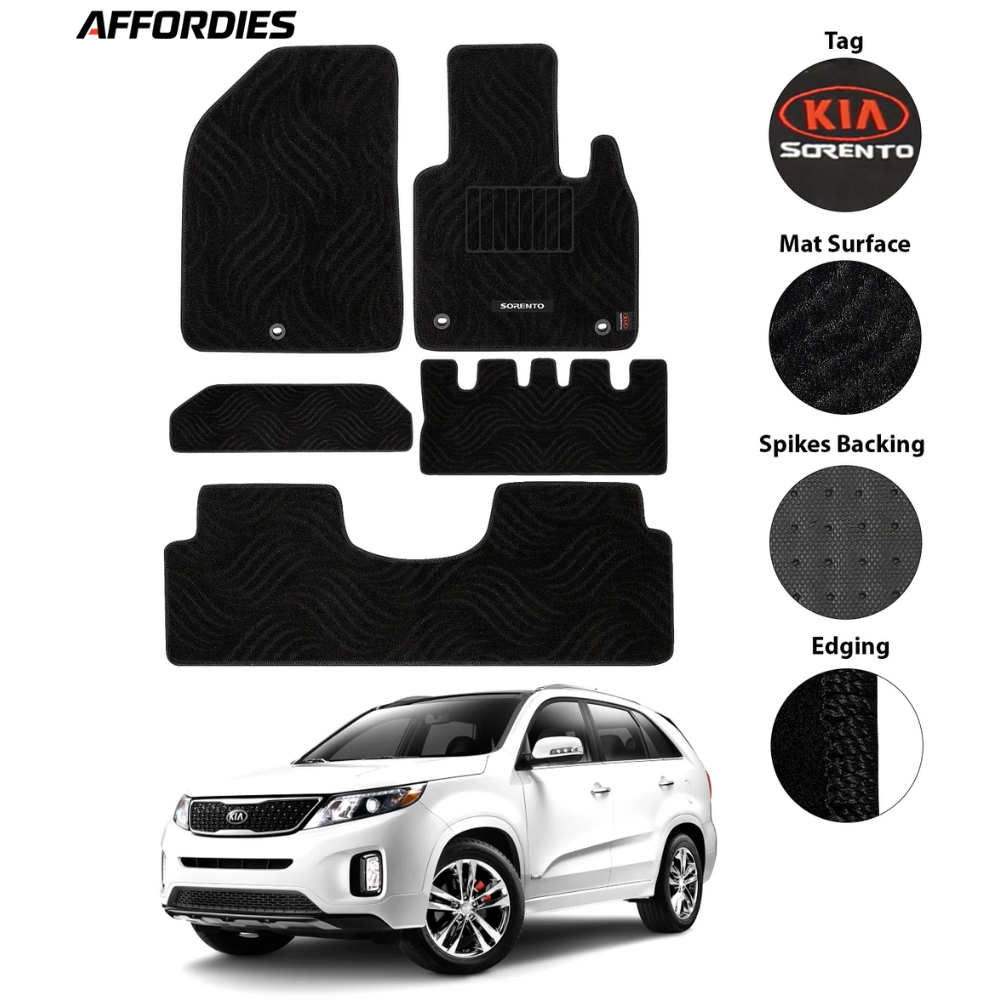 Kia Sorento 2021-Present Premium Carpet Car Floor Mats