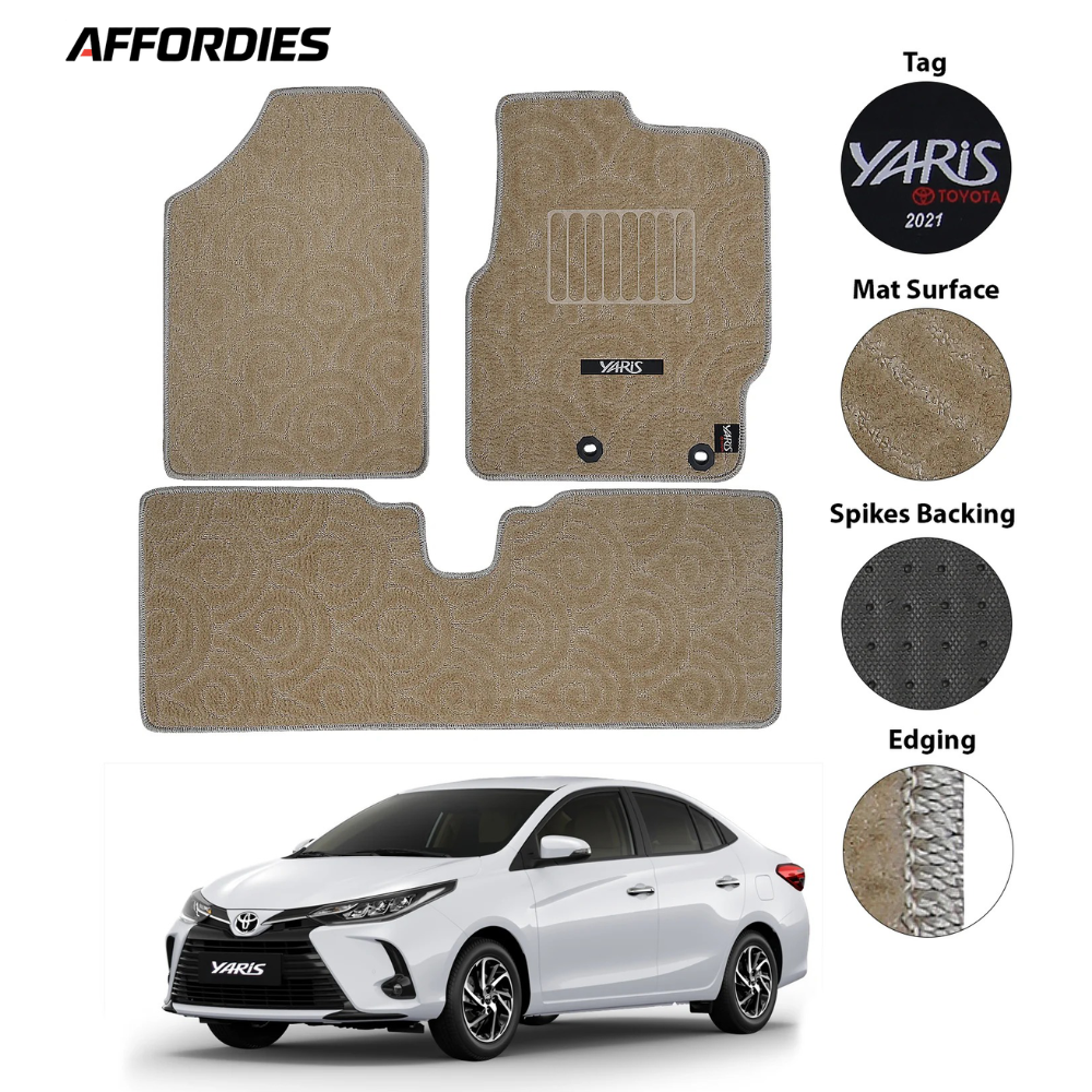 Toyota Yaris 2021-Present Premium Carpet Car Floor Mats |