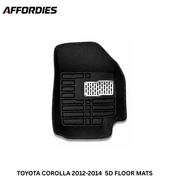 Toyota Corolla 5D Floor Mats Black (2012–2014) | Custom Fit Waterproof Car Floor Mats