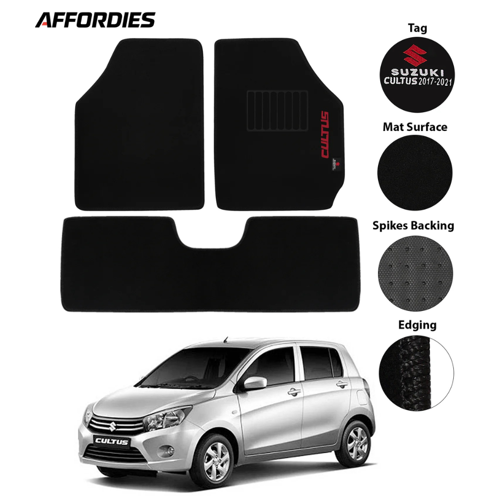 Suzuki Cultus 2017-Present Executive Side Logo Carpet Car Floor Mats