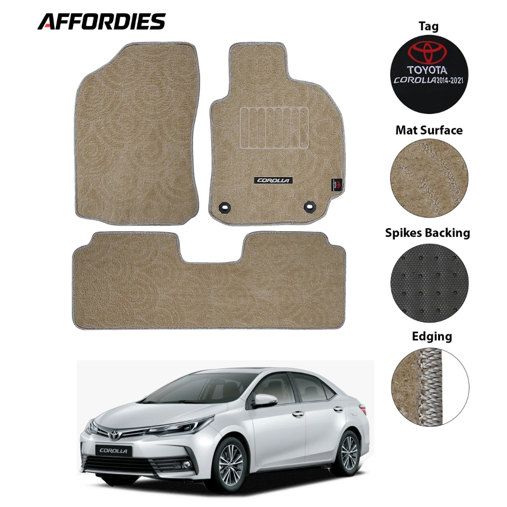 Toyota Corolla 2014-Present Premium Carpet Car Floor Mats