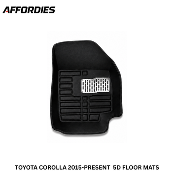Toyota Corolla 5D Floor Mats Black (2015–Present) | Custom Fit Waterproof Car Floor Mats
