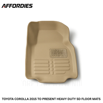 Toyota Corolla 5D Floor Mats Beige (2015–Present) | Custom Fit Waterproof Car Floor Mats