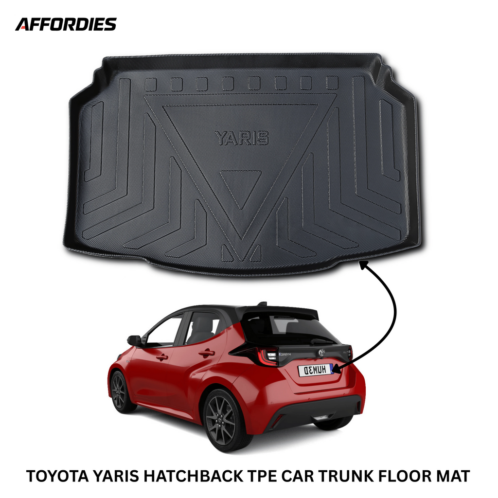 Toyota Yaris Hatchback TPE Plastic Car Trunk Mat