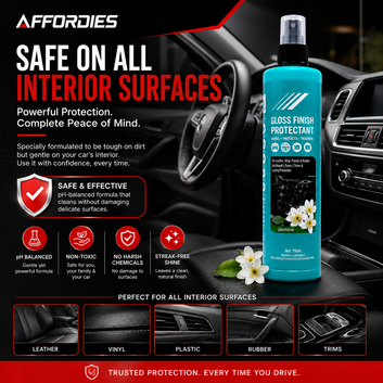 PRATO Gloss Finish Protectant 750ML – Car Interior Polish, Cleaner & Shine Restorer