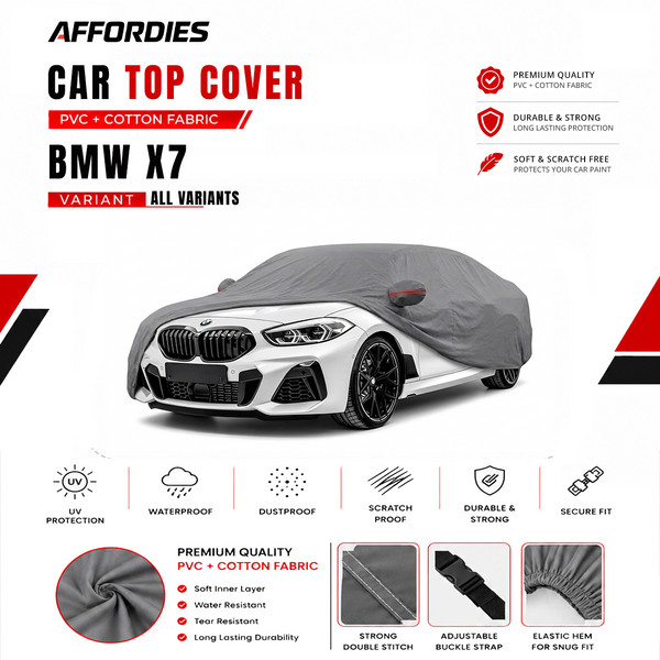 BMW X7 Double Coat PVC Cotton Car Top Cover
