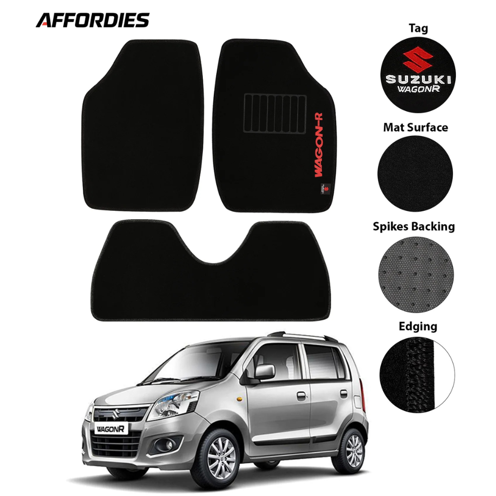 Suzuki Wagon R 2014-Present Side Logo Executive Carpet Car Floor Mats