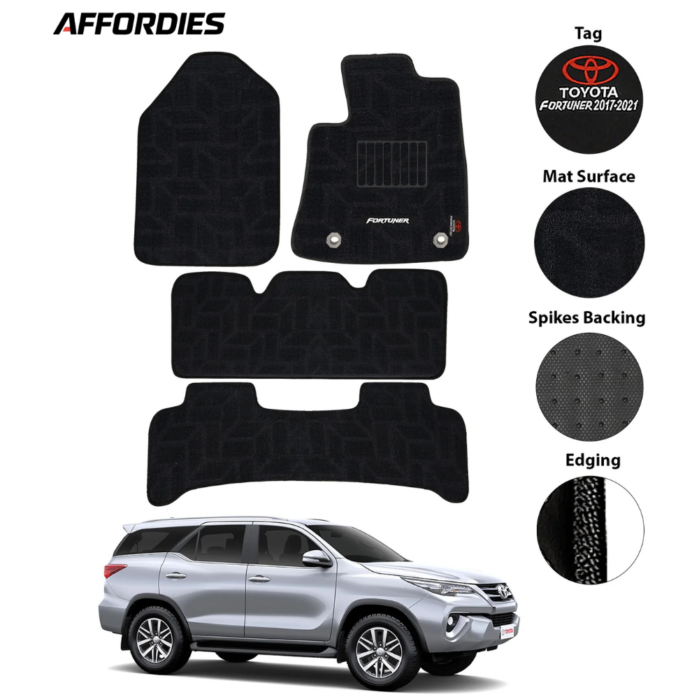 Toyota Fortuner 2017-Present Premium Carpet Car Floor Mats