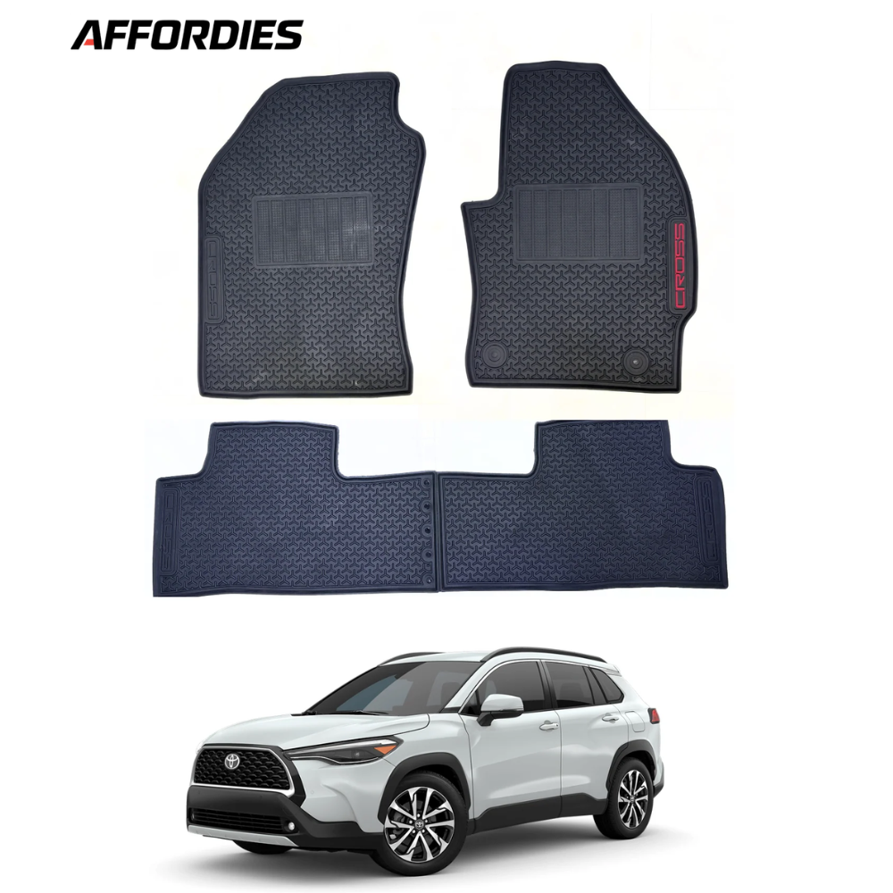 Toyota  Cross 2024 Premium Latex Rubber Car Floor Mats
