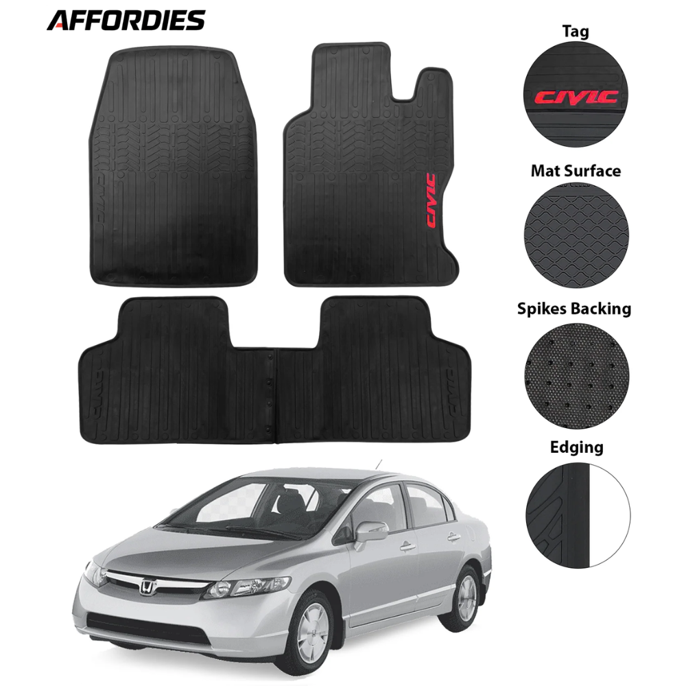 Honda Civic Reborn 2009–2012 PVC Latex Rubber Car Floor Mats