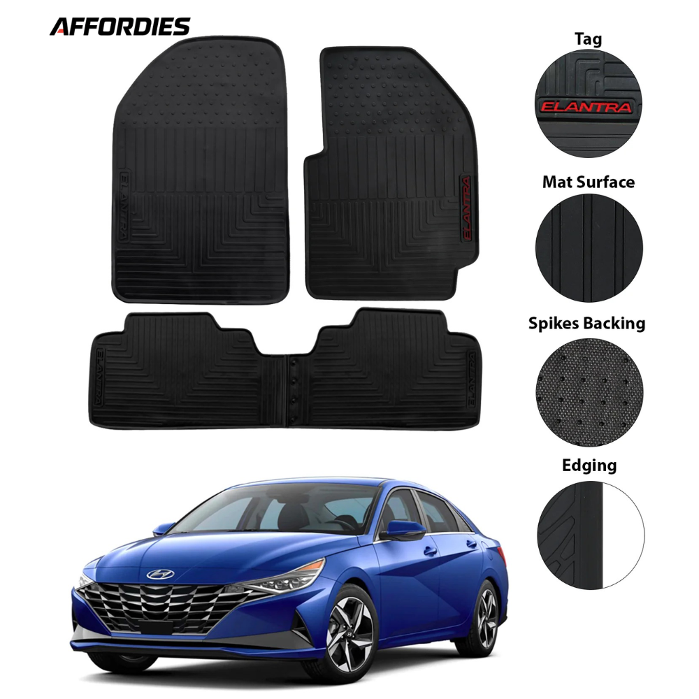 Hyundai Elantra 2021–2024 Premium Latex Pvc Car Floor Mats