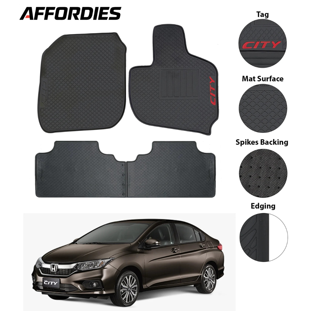 Honda City 2021–2024 PVC Latex Car Floor Mats