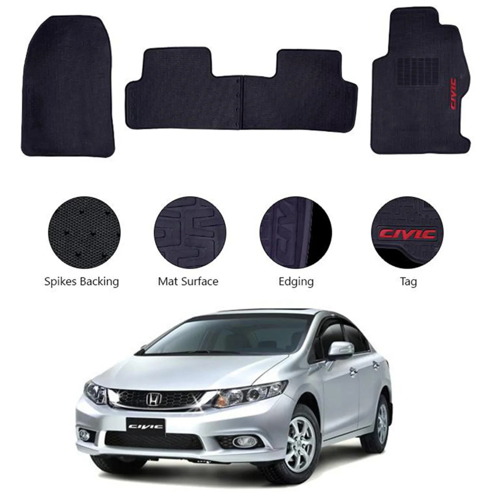 Honda Civic Rebirth 2013–2015 PVC Latex Rubber Floor Mats