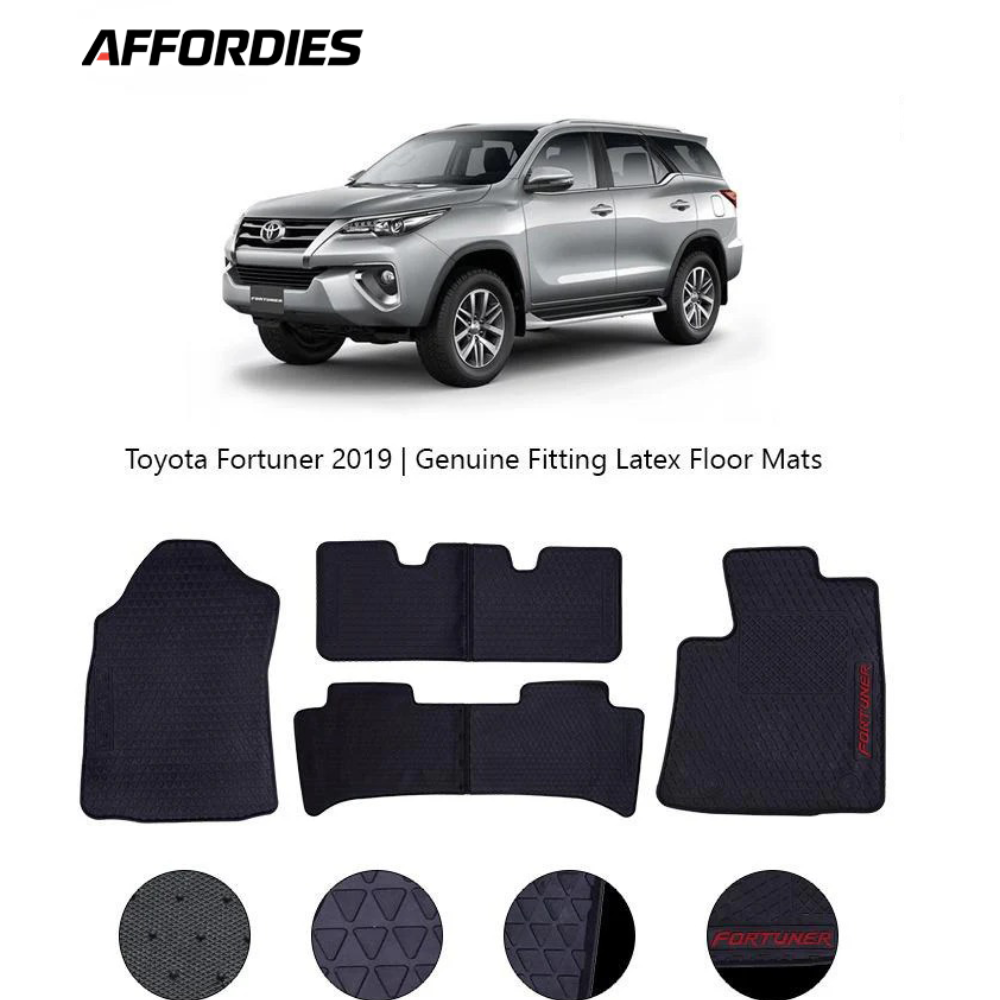 Toyota Fortuner 2014–2021 Latex PVC Car Floor Mats