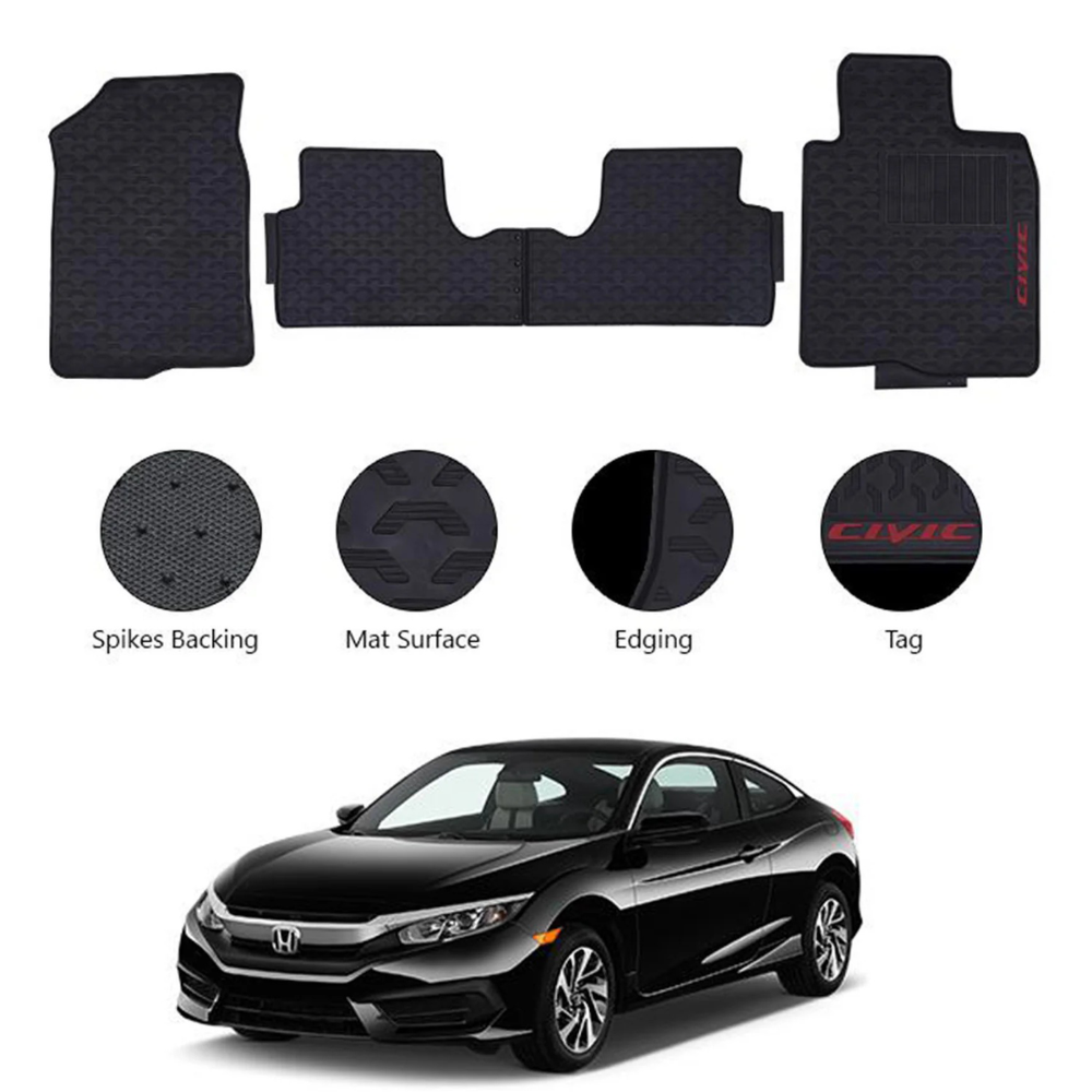 Honda Civic X 2016–2021 PVC Latex Rubber Floor Mats