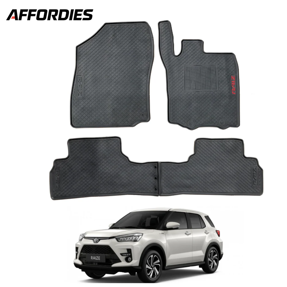 Toyota Raize 2020–2025 Premium Latex Rubber Car Floor Mats